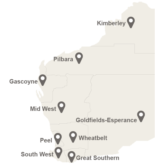 Map of Western Australia